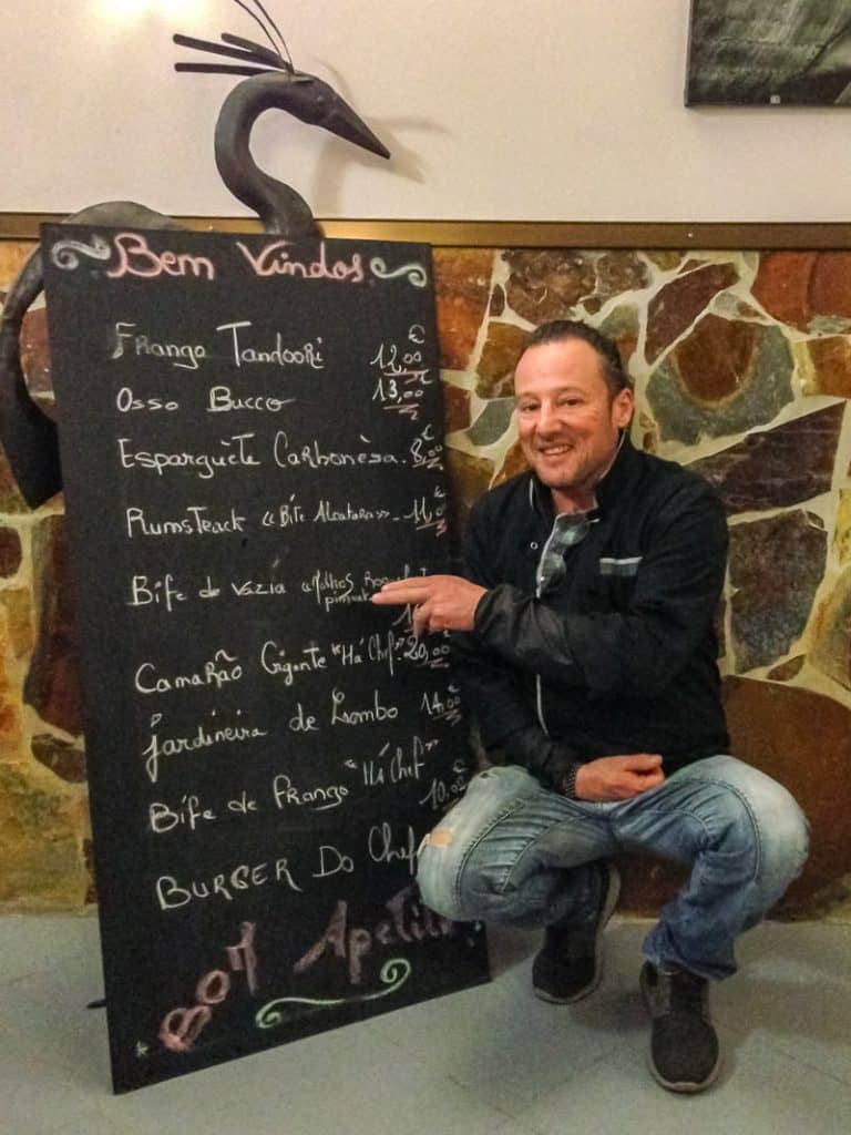 Esplanada do Chef, Ponte de Sor, Portugal Speisekarte