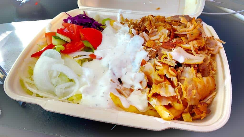 Dönerteller in Einwegverpackung