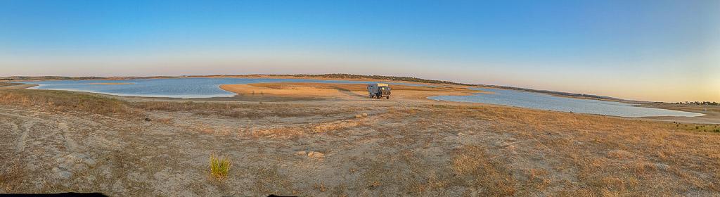black-pearl-am-barragem-do-caia Panoramafoto der Black Pearl am Barragem do Caia in Portugal