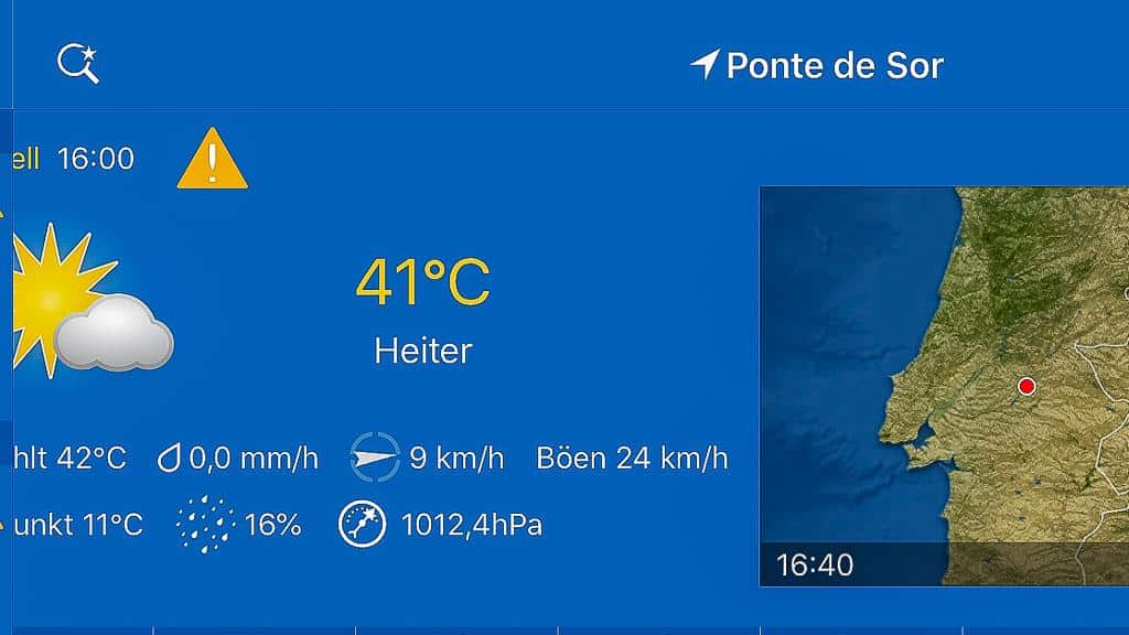 temperatur-in-ponte-de-sor Temperaturanzeige für Ponte de Sor