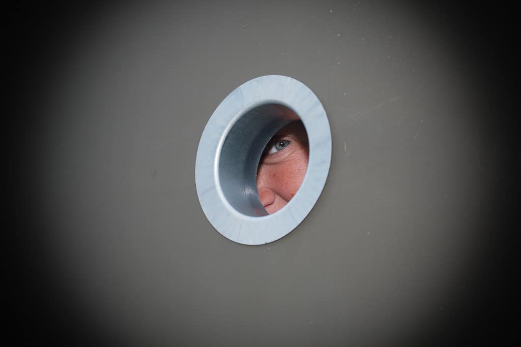 Anschlussflansch für die Frischluftzufuhr des Holzofens im Wohnmobil