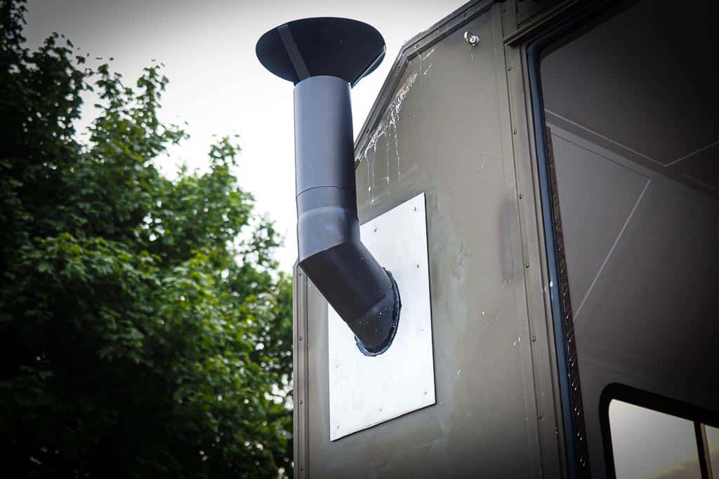 Der fertige Schornstein.