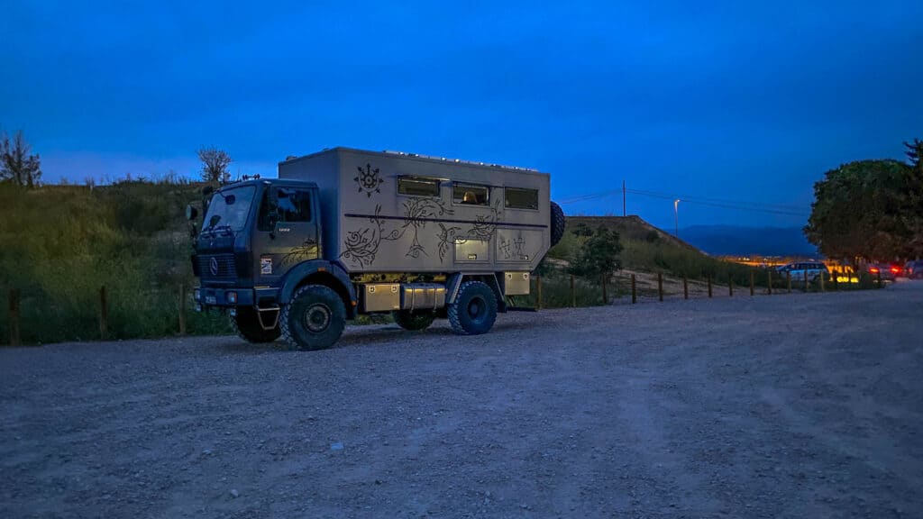 Übernachtungsplatz in Spanien