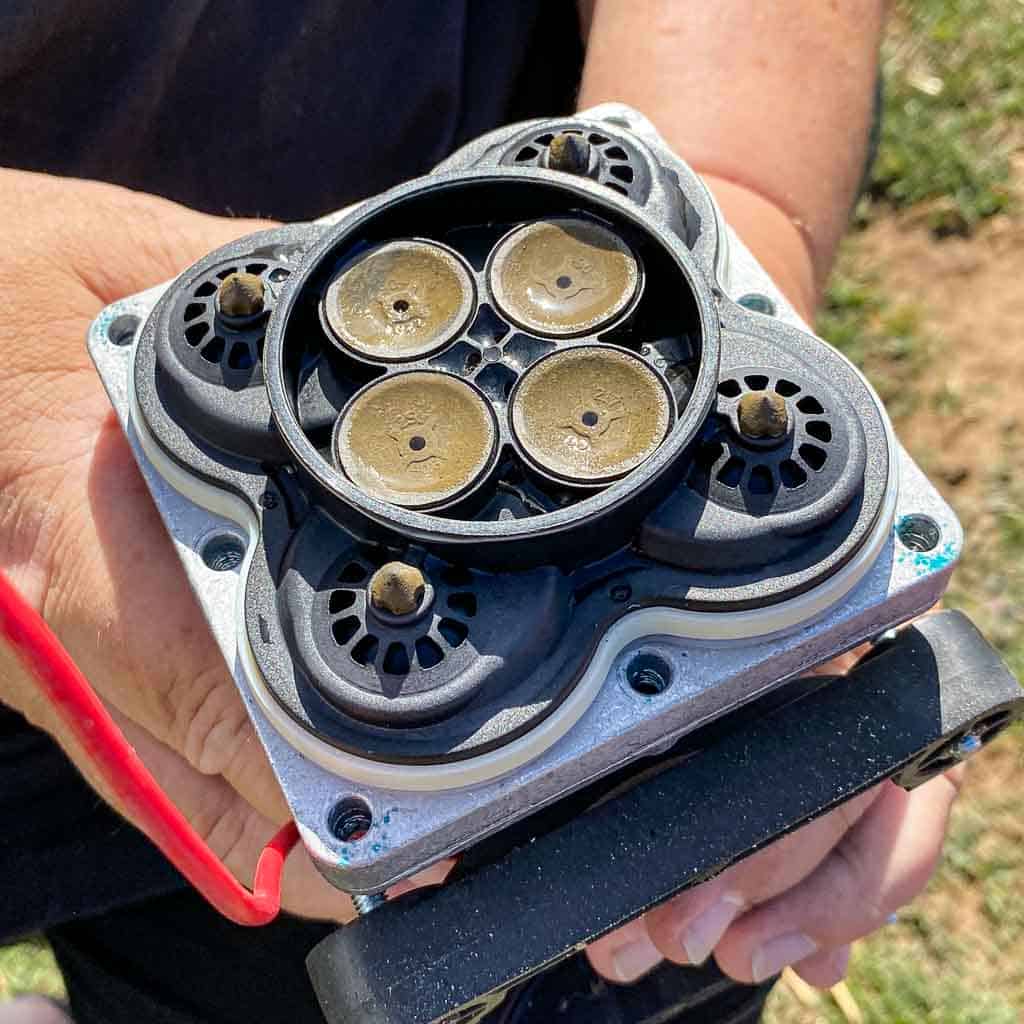 Verschmutzte Ventile bei der Wasserpumpe Shurflo LS4144