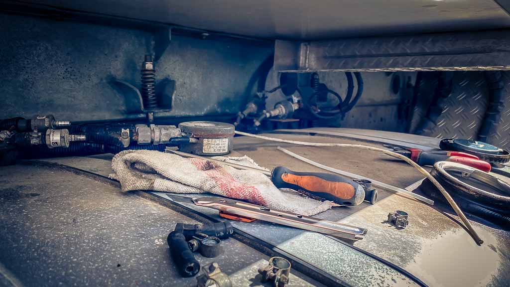 Reparatur Heizung beim Mercedes Benz Truck Stop in Oradea