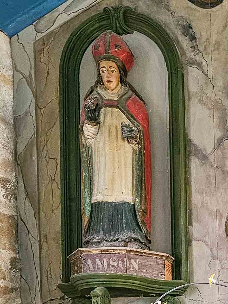 Chapelle de Saint Samson, Frankreich, Bretagne, Figur Saint Samson