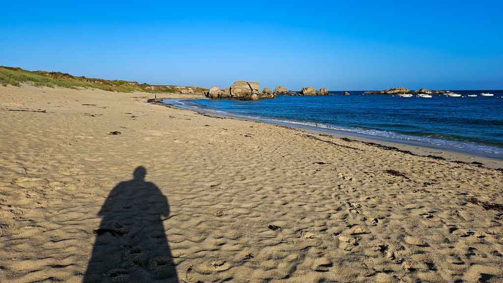 Hopsende Bits und schleichende Flöhe Strand-bei-Meneham bretagne Frankreich