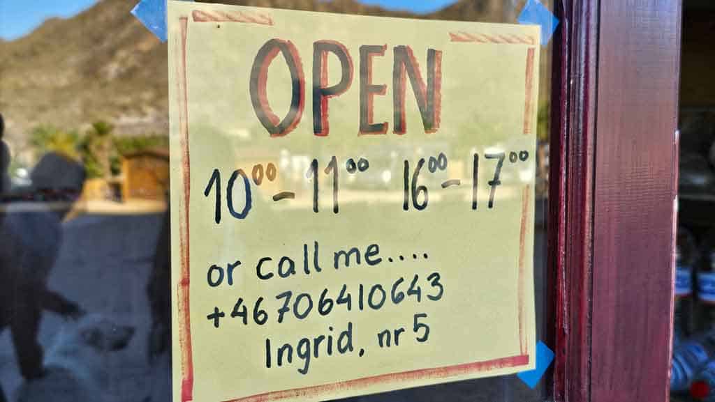 Area Camper La Ermita Einkaufsladen Öffnungszeiten