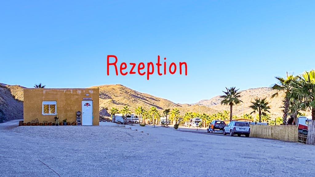 Die Rezeption der Area Camper La Ermita