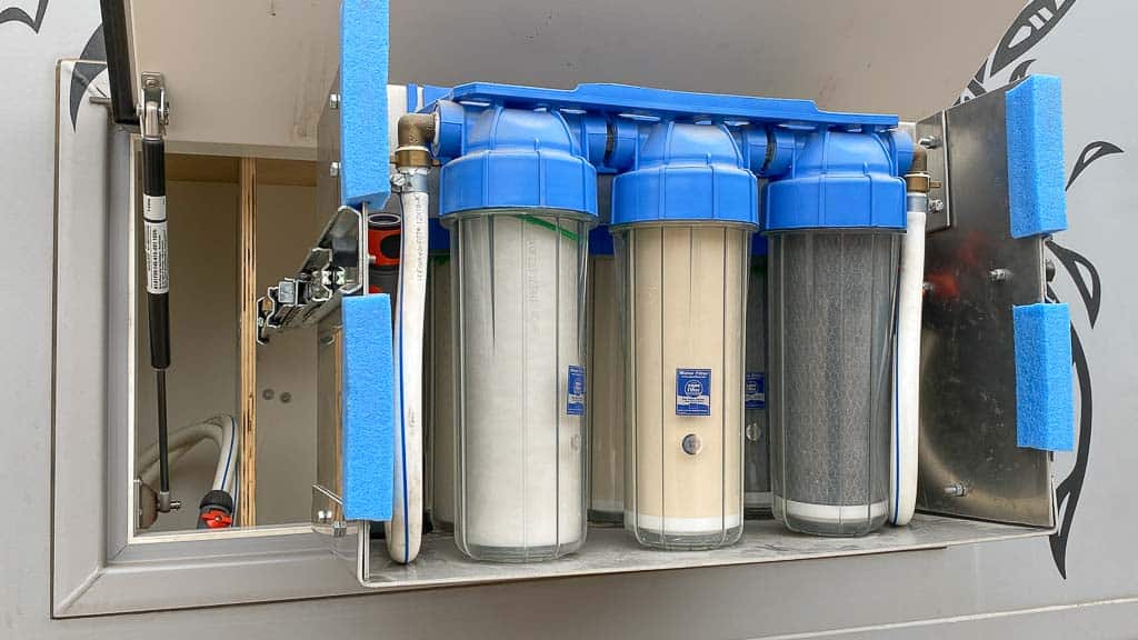 Der Wasserfilter muss noch abgedichtet werden